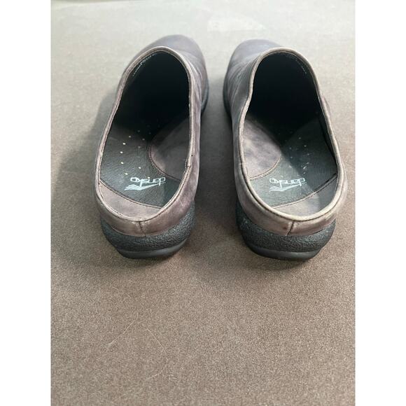 Dansko Glenna Brown Nubuck "Distressed Look" Clogs Women's Size EU 38 US 7.5-8 - Picture 7 of 9